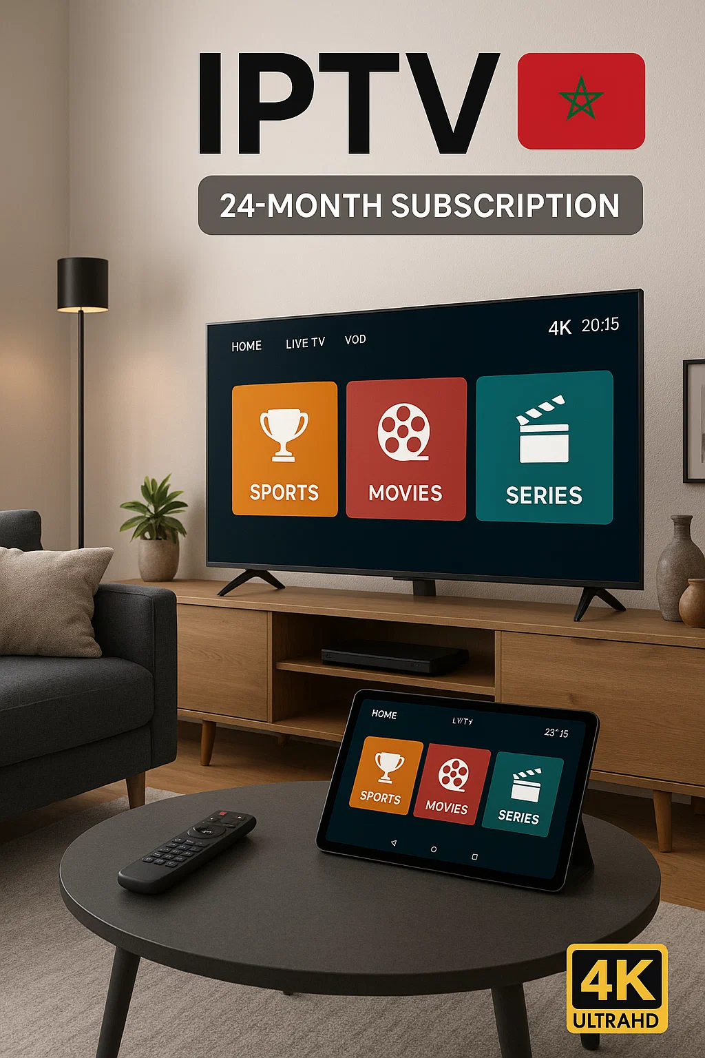 Abonnement IPTV Maroc 24 Mois